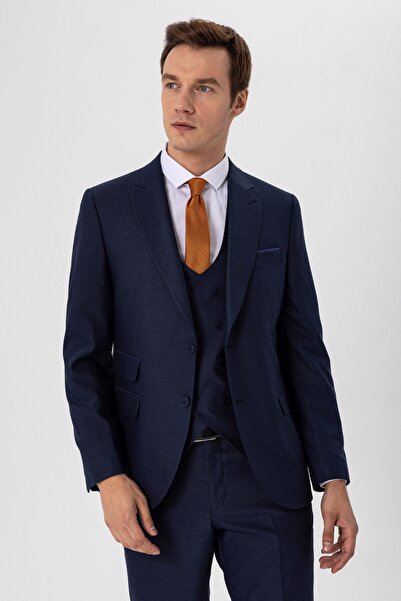 SÜVARİ Slimfit Dobby Vest Suit