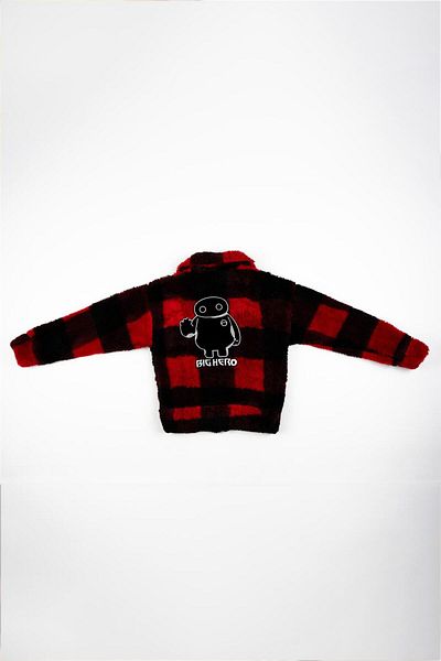 Adisia Women's Red Black Checkered Winter Coat