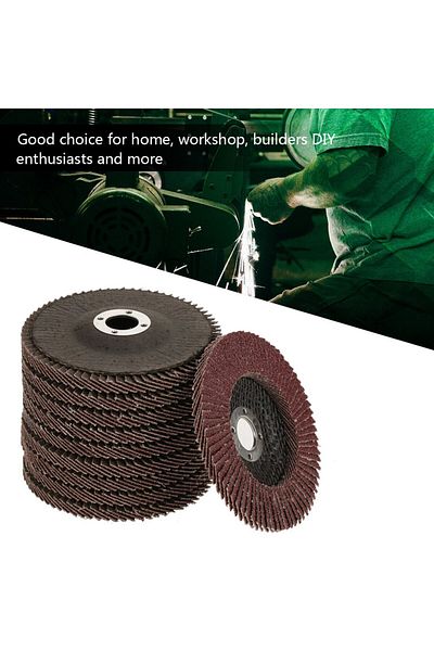 Depolife 115mm 10Pcs Leaf Sander 10pcs Flap Disc Aluminum Oxide Abrasion for Angle Grinder Machine