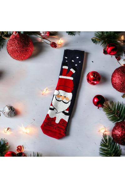 Sembol New Year Themed Women's Men's Towel Socks Christmas New Year Size 36-43
