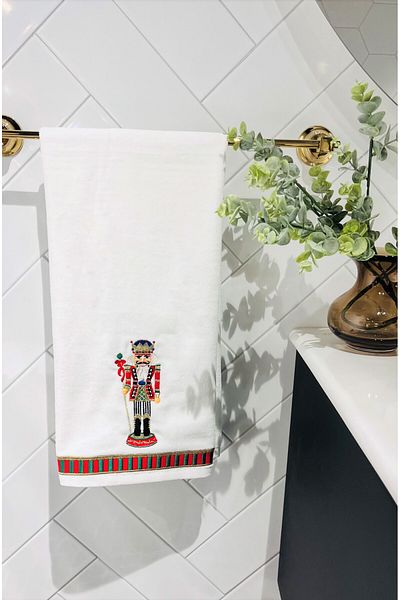 ge living New Year's Series Nutcrackers Patterned Face Towel (50 cm x 90 cm)
