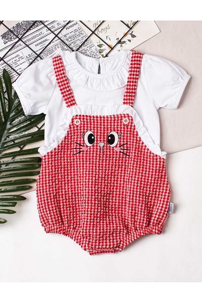 DIDuStore Baby Girl Confused Rabbit Patterned Baby Clothing Set and Bodysuit