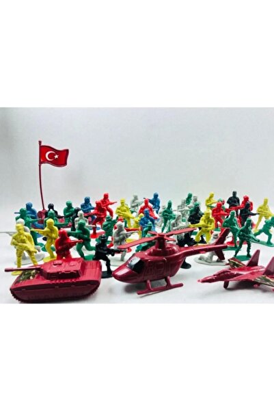 AKSAN Asker Adam Oyuncak Seti 58'li Paket - Oyuncak Asker Seti - Türk Askeri ...