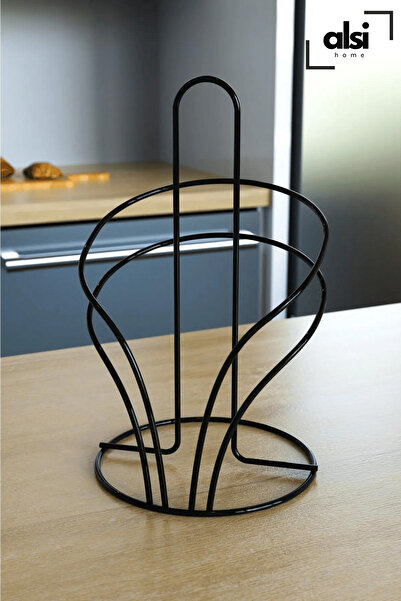 ALSİ HOME Swan Patterned Vertical Circle Stainless Steel Towel Holder
