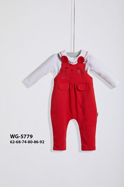 DIDuStore Baby Girl Jumpsuit and Long Sleeve Bodysuit Set with Elegant Embroidery Detail