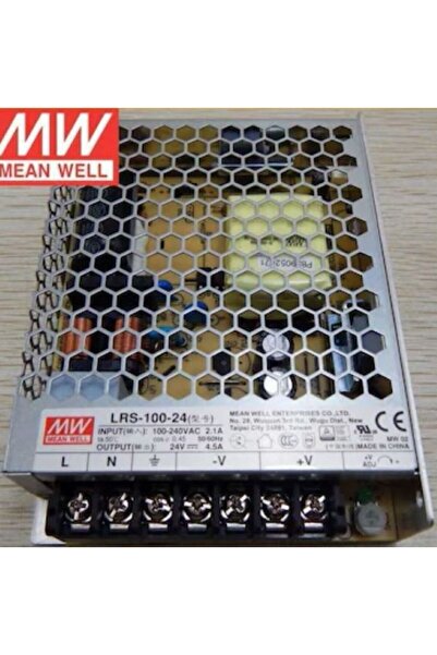 Meanwell LRS-100-24 100W - 24VDC - 4.5A Güç Kaynağı