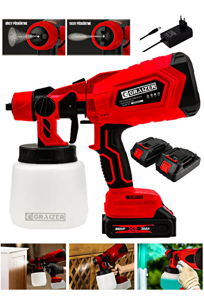 Graizer Alman 999 Vf 20 Ah Çift Akülü Boya Tabancası Püskürtme İlaçlama Makinesi