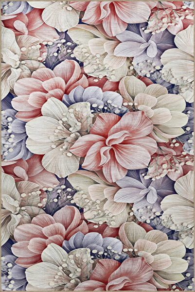 Rugs Modern Halı Δημιουργικό μοντέρνο διακοσμητικό χαλί με πολύχρωμα λουλούδι...