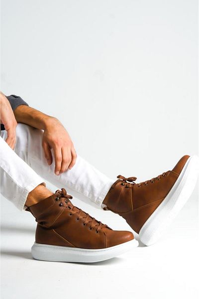 BZ Moda B-B080 BT Laced Orthopedic Sole Ανδρικές χειμερινές μπότες ανθεκτικές στο νερό και το κρύο καφέ