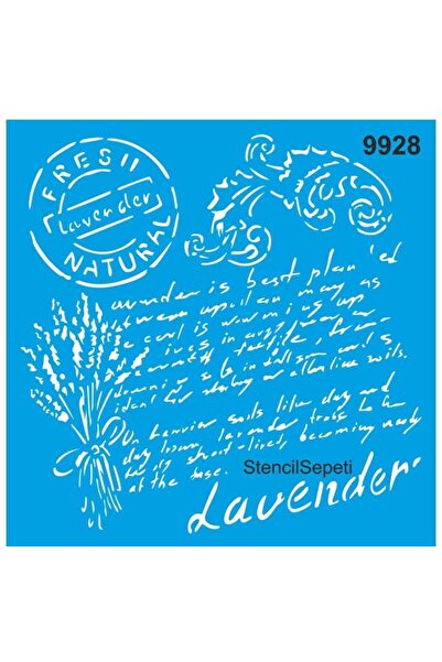 DERYA DESİNG ART قالب استنسل بنمط لافندر ST9928- 30x30 سم