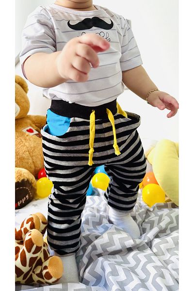 TD Collection Velvet Monster Pants Kids/Baby, Two Color Variation Pocket Design, Monster Model