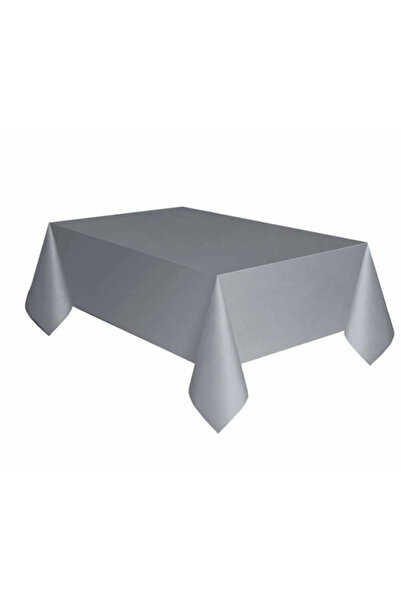 Yogi parti مفرش طاولة بلاستيك رمادي فضي 120*180 سم 1 قطعة
