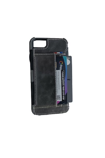 OCk Techno iPhone 6 Smoked Leather Wallet Case, Credit Card Compartment Case,...