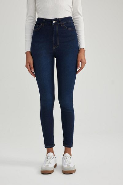 DeFacto Super Skinny Fit Jeanshose mit hoher Taille und schmalem Bein