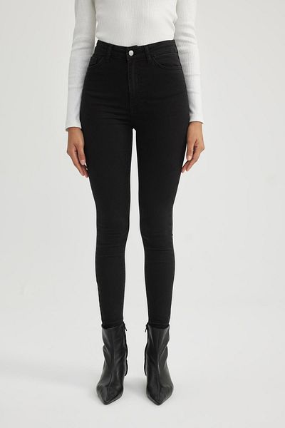 DeFacto Super Skinny Fit Jeanshose mit hoher Taille und schmalem Bein