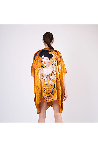 Nomads Felt 100% Silk Short Kimono Pareo| Gustav Klimt Adele Bloch Bauer| Nomads Felt
