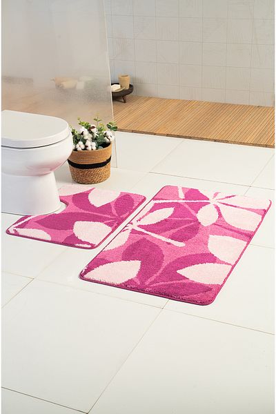 Moda Dekor Χαλάκι μπάνιου Millenium Valley Pink 2 τεμαχίων