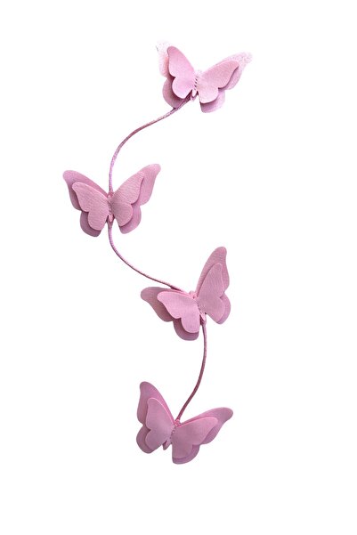 zühre balaban ροζ αξεσουάρ μαλλιών με πεταλούδα