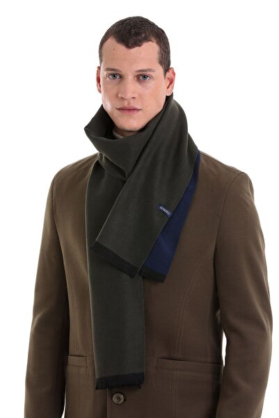 Hatemoğlu Khaki Plain Double Sided Thin Scarf