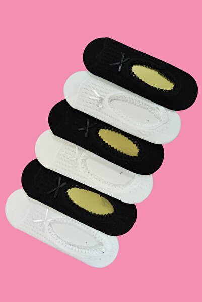 Leement socks 6 пар жакардових в'язаних шкарпеток з мереживною облямівкою