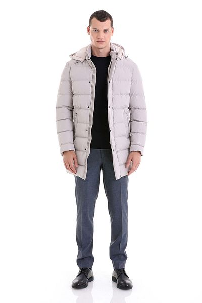Hatemoğlu Παλτό με κουκούλα Stone Slim Fit Judge Collar