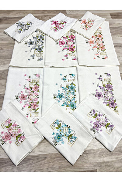 AYHANHOME Набір оксамитових рушників для матері та доньки з вишивкою 3d 6 штук 50x90 рушники для рук 6 штук 30x50 набір кухонних рушників