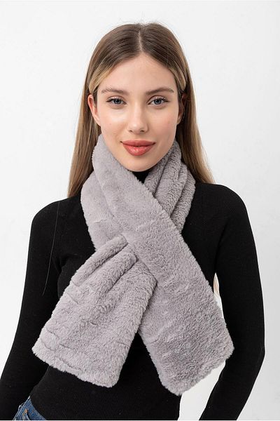 Saria Moda Women's Soft Plush Camisole Neck Collar Scarf