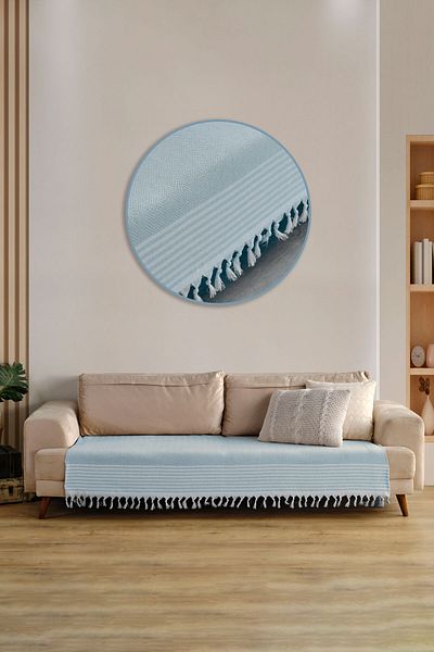 Vagonik Husa Canapea Sofia 115x200 Cm Albastru