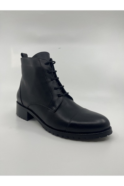 She KOPYA - 23k501Hakiki Deri Klasik Kadın Bot