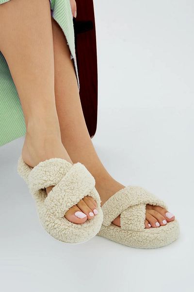 Moda Frato Modafrato TOWEL Cross γυναικείες παντόφλες εσωτερικού χώρου Χειμερινές παντόφλες δεν κάνουν ήχο