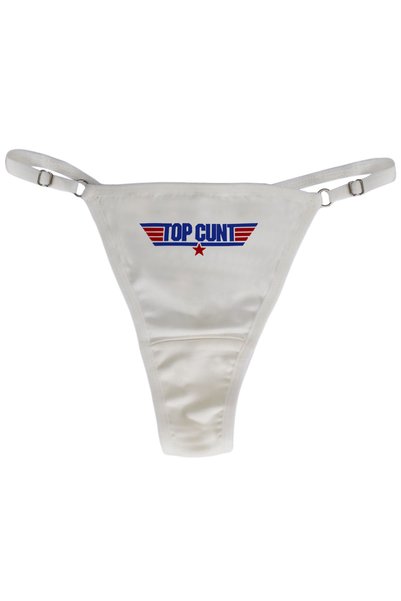 Ebsem Top Cunt, din bumbac imprimat, cu șnur ajustabil, tanga, lenjerie intimă pentru femei