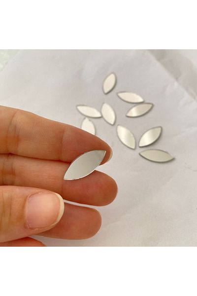 Proton 8x21 Mm Oval Silver Color Mosaic Mirror 100 Pieces