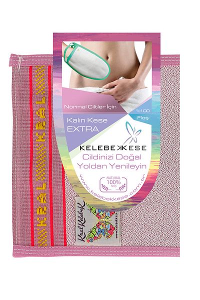 Kelebek Kese Butterfly Pink King Pouch Super Thick Very Hard Bath Bath Hamam Bridal Dowry Spa Pouch