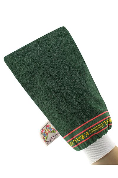 Kelebek Kese Butterfly Dark Green Elastic King Pouch Super Thick Very Hard Bath Bathroom Bridal Dowry Spa Pouch