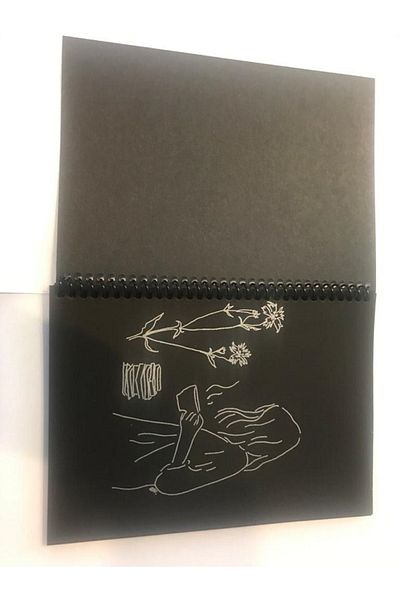KURTSAN AMBALAJ BLACK UNLINE SPIRAL DRAWING BOOK 15*21 50 SHEETS