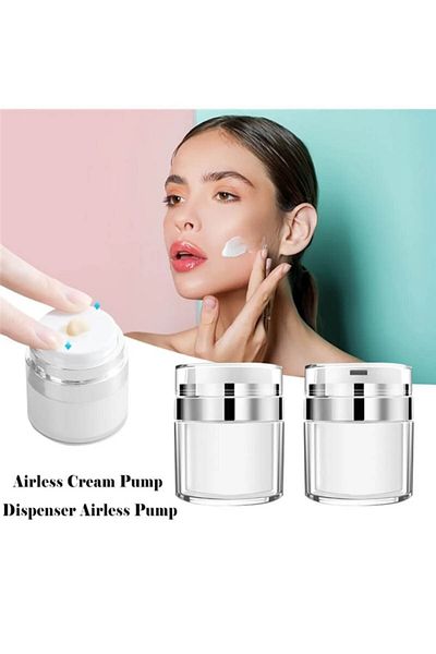 Anadolu Saray Multi-Purpose Acrylic Vacuum Travel Type Refillable Cosmetic Cream Lotion Foundation Box
