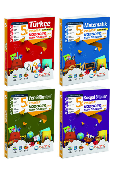 Çanta Yayıncılık 5.Sınıf Etkinlikli Kazanım Matematik-Türkçe-Fen Bilimleri-So...