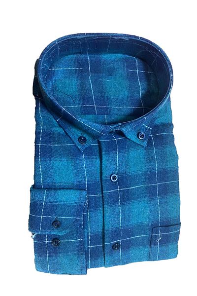 FATELLA Men's Dad Long Sleeve Thick Winter Comfortable Cut Checked Lumberjack Shirt