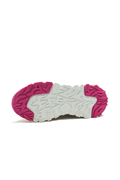 GDT Ayakkabı Beyaz Fuşya Renk desenli Su Geçirmez Cırtlı Çocuk Bot