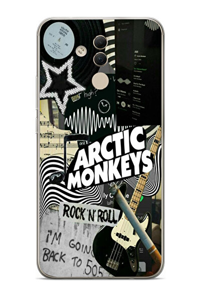 Magic Ring Huawei Mate 20 Lite Uyumlu Arctic Monkeys Kolaj Desenli Şeffaf Tel...