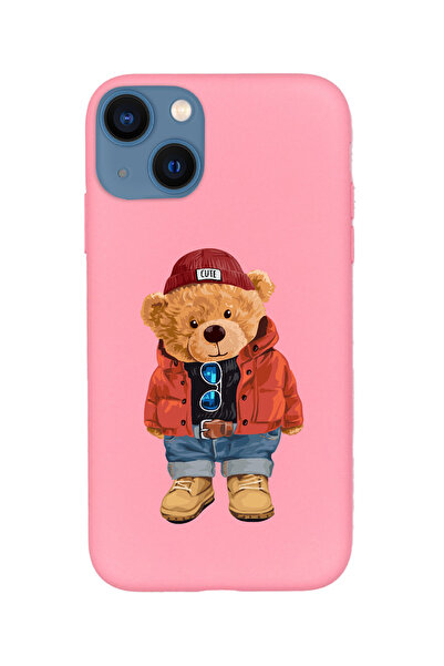 KaffCase حافظة هاتف آيفون 15 تيدي من السيليكون الفاخر