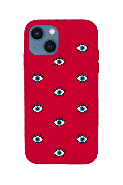 KaffCase حافظة هاتف آيفون 15 عين الشر من السيليكون الفاخر