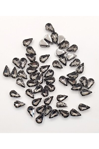 HASAN ERDOĞAN 8x13 (1cm) Sticlă în carcasă Gri piatră/fumat 50 buc