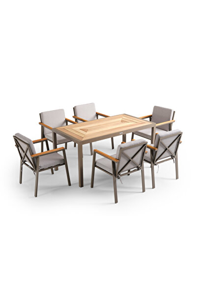 İtals Bahçe Mobilyaları İtals BELLA VOX 6 Kişilik Masa Takımı