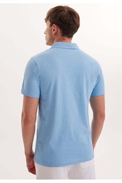 WESTMARK LONDON Ανδρικό μπλουζάκι Vital με λαιμόκοψη πόλο σε ανοιχτό μπλε χρώμα, βαμβακερό και κανονική εφαρμογή