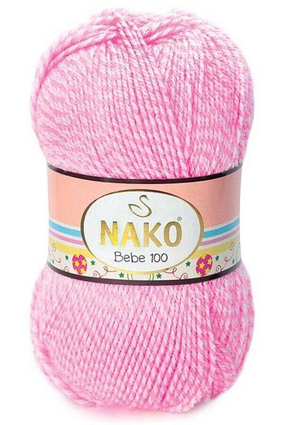 NAKO BEBE 100g - 21290 Μοντέλο Muline Pink, 1 Τεμάχιο
