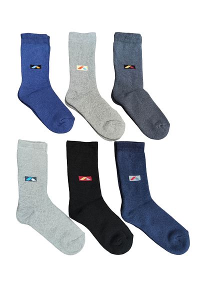 Leement socks Зимни памучни дебели термо чорапи за момчета, 6 чифта