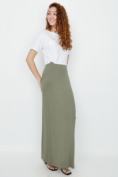 Select Moda Жіноча трикотажна максі-спідниця