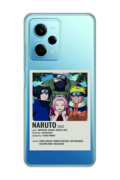 Redmi Note 12 Pro 5G Compatible Naruto Anime Patterned Transparent Phone Case