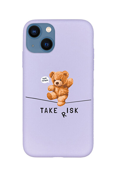 KaffCase حافظة هاتف آيفون 15 تيك ريسك تيدي بير من السيليكون الفاخر